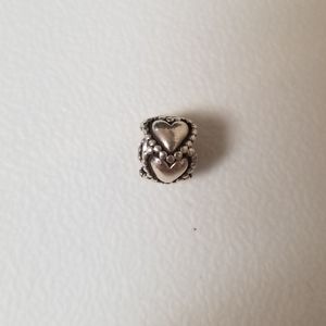 Pandora sterling silver heart charm bead authentic